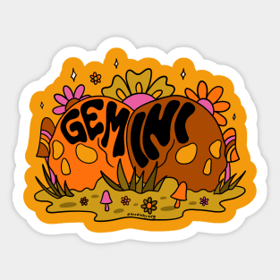 Gemini Skull Sticker